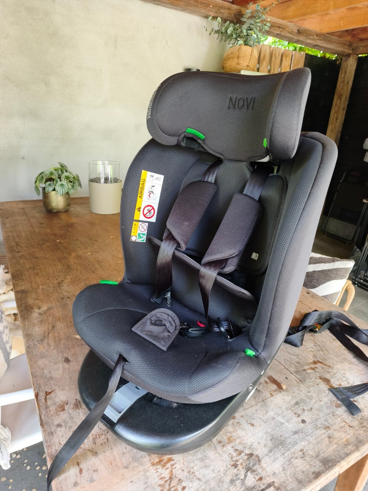 Novi Baby Julian I-SIZE 360 Isofix Autostoel Zwart/Mesh, Kinderen en Baby's, Autostoeltjes, Verstelbare rugleuning, 0 t/m 18 kg