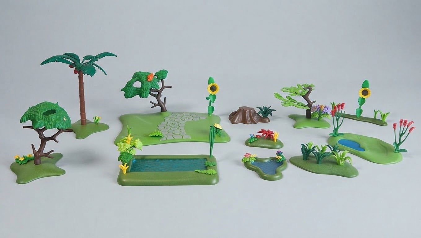 Playmobil Uitbreidingsset: Bomen, Planten en Water, Ophalen of Verzenden, Gebruikt, Losse onderdelen, Overige typen
