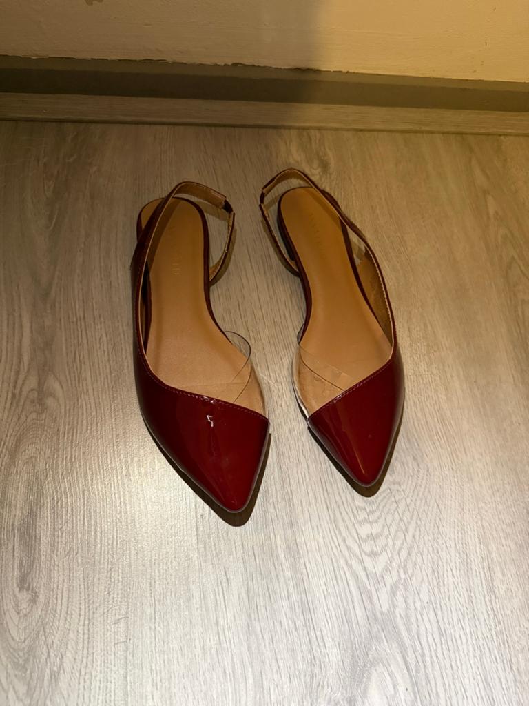 Anna Field slingback schoenen maat 36 - Rood, Ophalen of Verzenden, Gedragen, Rood, Schoenen met lage hakken