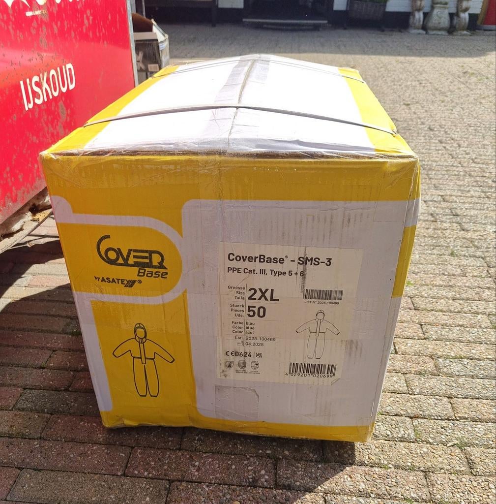 CoverBase SMS-3 Beschermende Overall 2XL - 50 Stuks, Ophalen of Verzenden, Nieuw