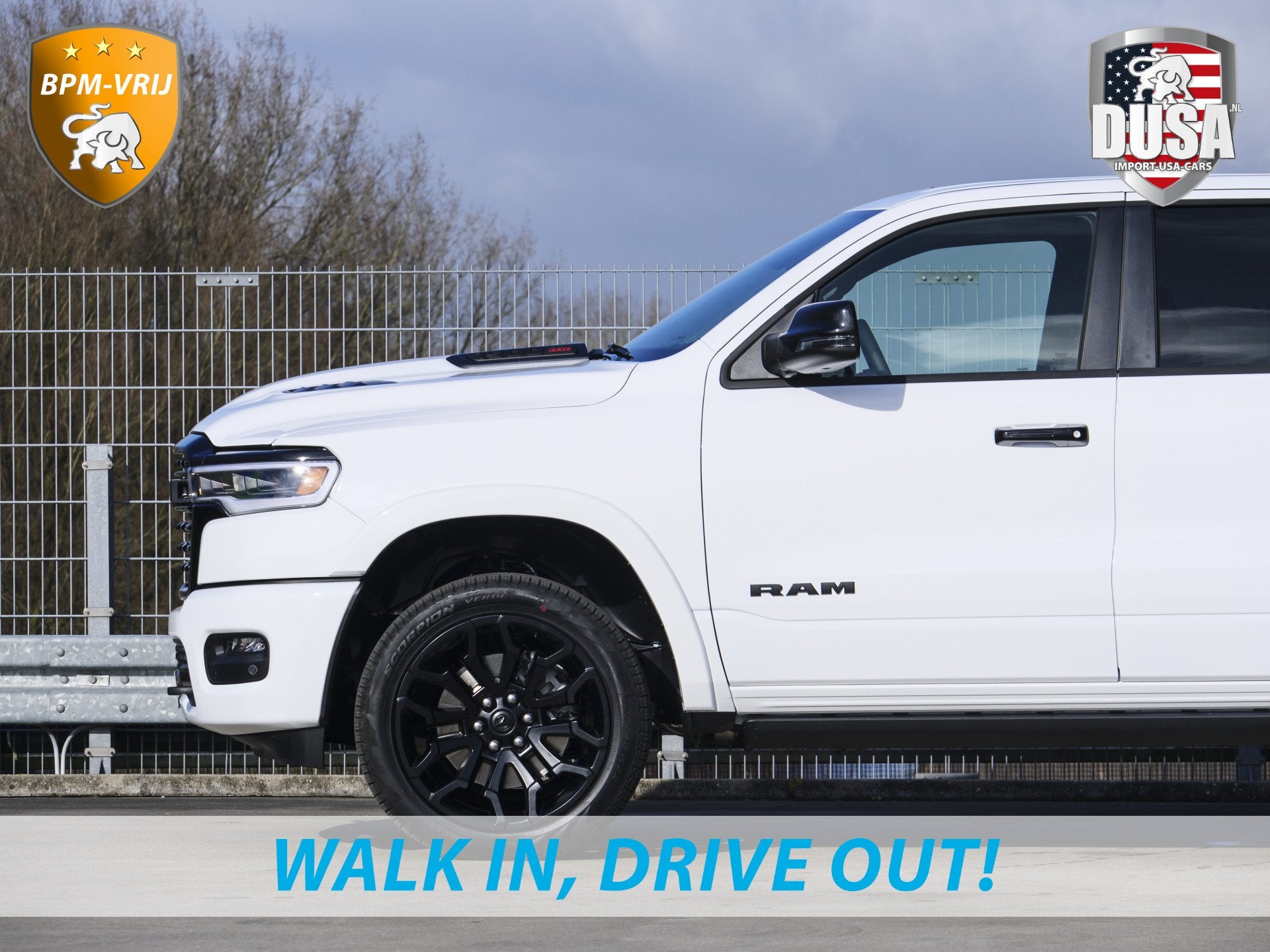 Dodge Ram | 1500 | Limited | Night | 3.0L Twin-Turbo I6 | Hi, Automaat, 2438 kg, Zwart, Wit