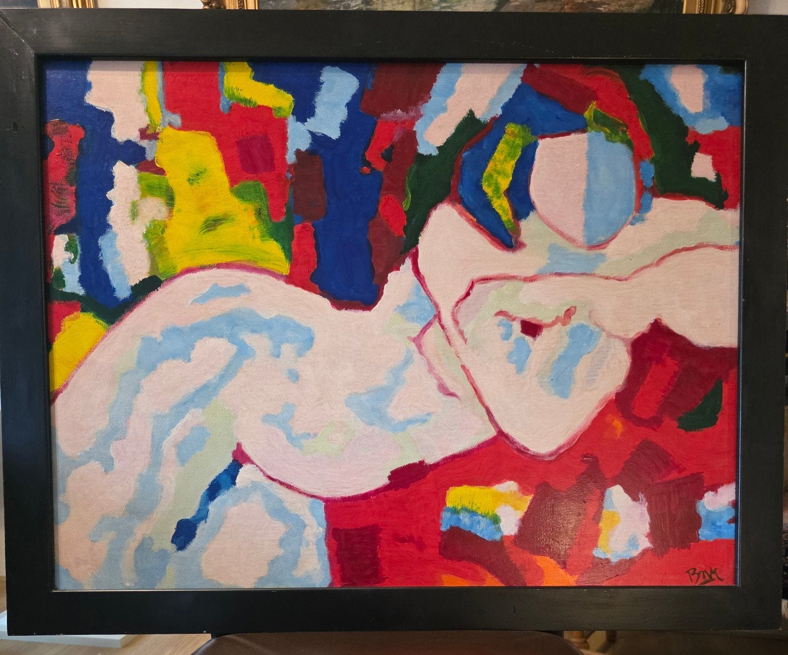 Gerrit Benner, 1897-1981, abstract schilderij van een vrouw, Ophalen