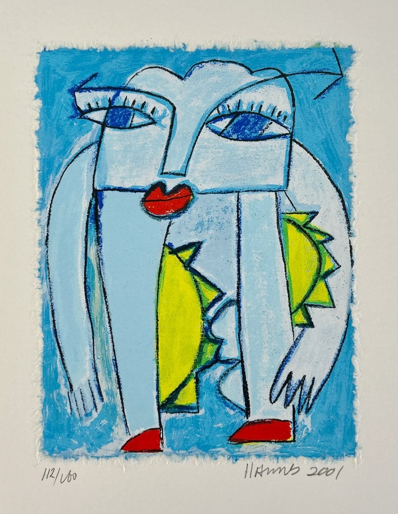 Zeefdruk Hannes Kuiper, Antiek en Kunst, Gesigneerd, Verzenden, Zeefdruk