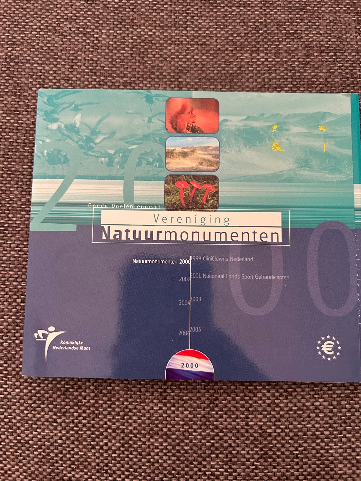 Goede Doelen Euroset 2000 - Vereniging Natuurmonumenten, Postzegels en Munten, Munten | Nederland, Ophalen of Verzenden, Overige waardes