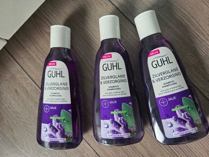 Guhl Zilverglans Shampoo & Verzorging - 3 flessen, Ophalen of Verzenden, Nieuw, Shampoo of Conditioner