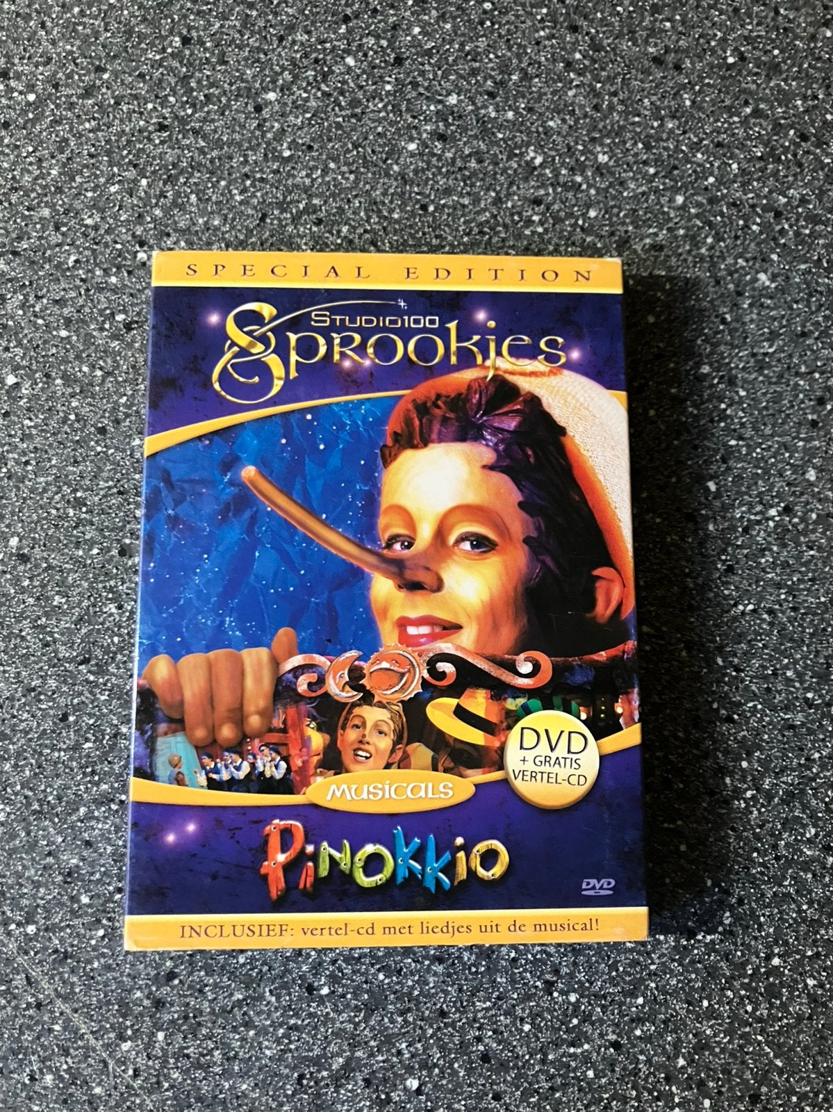 Pinokkio - Studio 100 Musical Dvd+CD, Alle leeftijden, Ophalen of Verzenden, Zo goed als nieuw