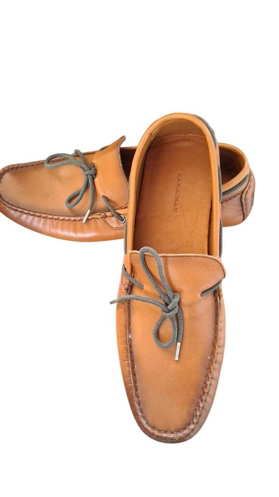 Zara MAN leren loafers / instappers cognac maat 43, Loafers, Bruin, Ophalen of Verzenden, Zo goed als nieuw