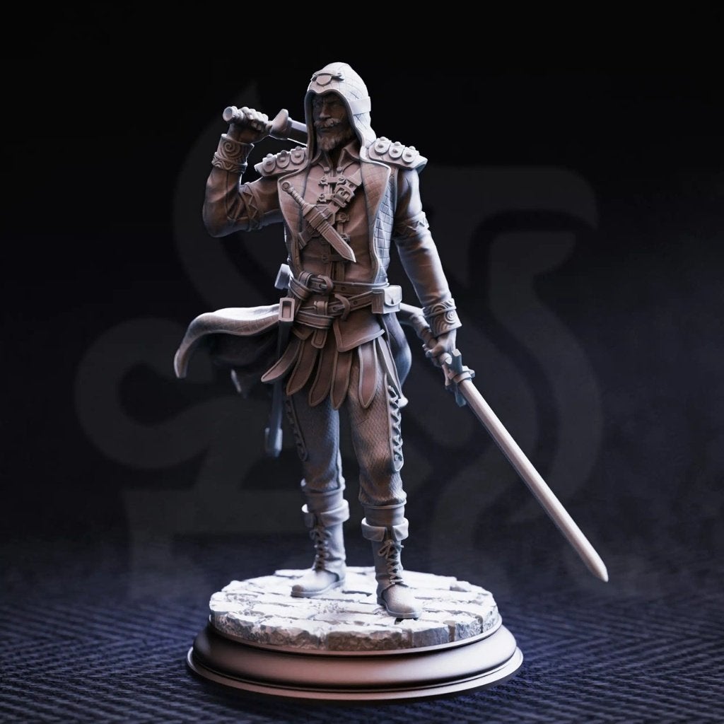 Resin miniatuur voor D&D of schilderen: brigand, Ophalen of Verzenden, Zo goed als nieuw, Overige soorten, Figuurtje(s)