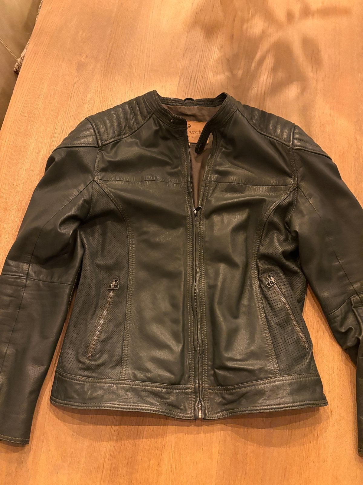 Goosecraft Leren Biker Jack Model 919 - Maat XL, Ophalen of Verzenden, Zo goed als nieuw, Maat 52/54 (L), Groen