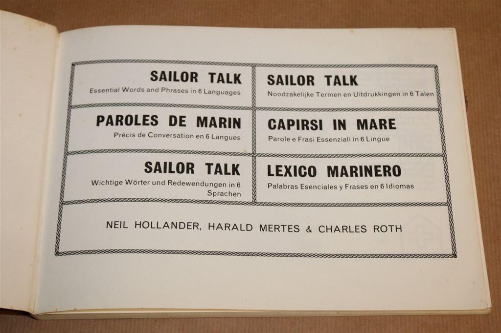 Sailor Talk — Maritieme Termen & Zinnen, 6 Talen 1980, Gebruikt, -, -, Ophalen of Verzenden
