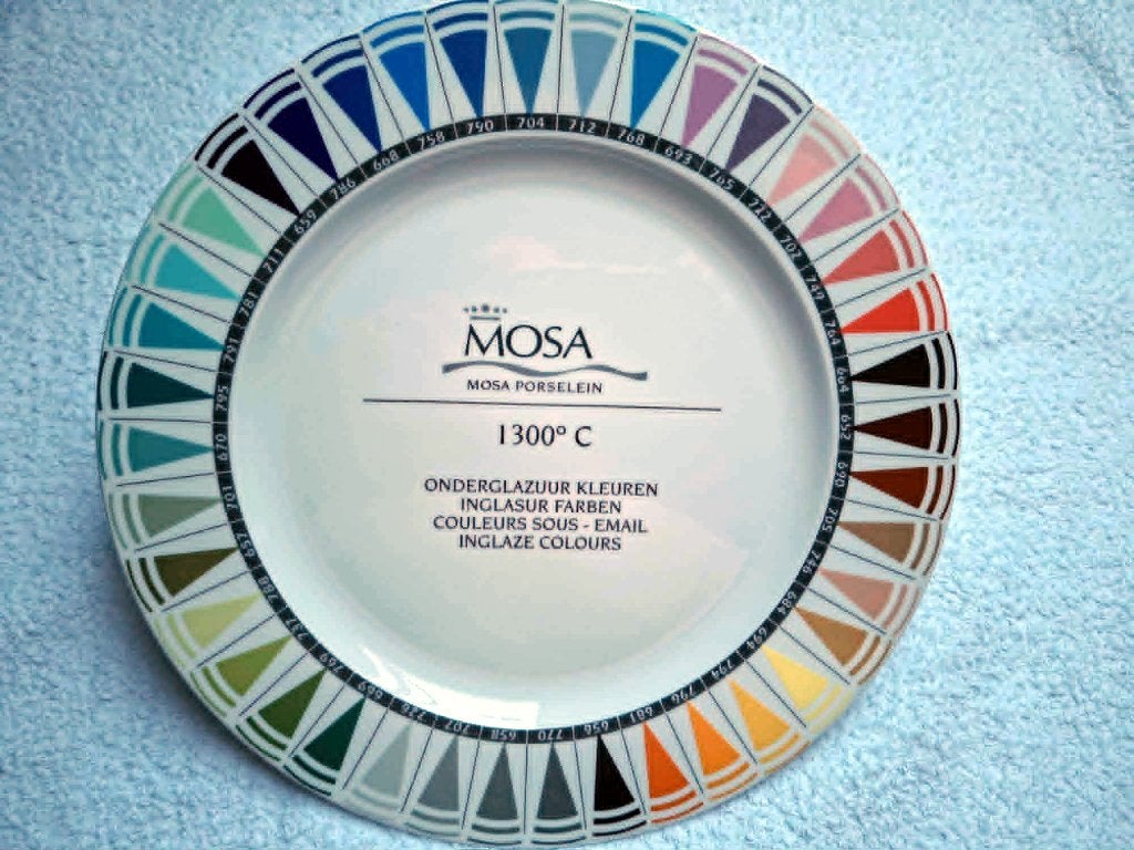mosa bord met kleurenpallet, Verzenden