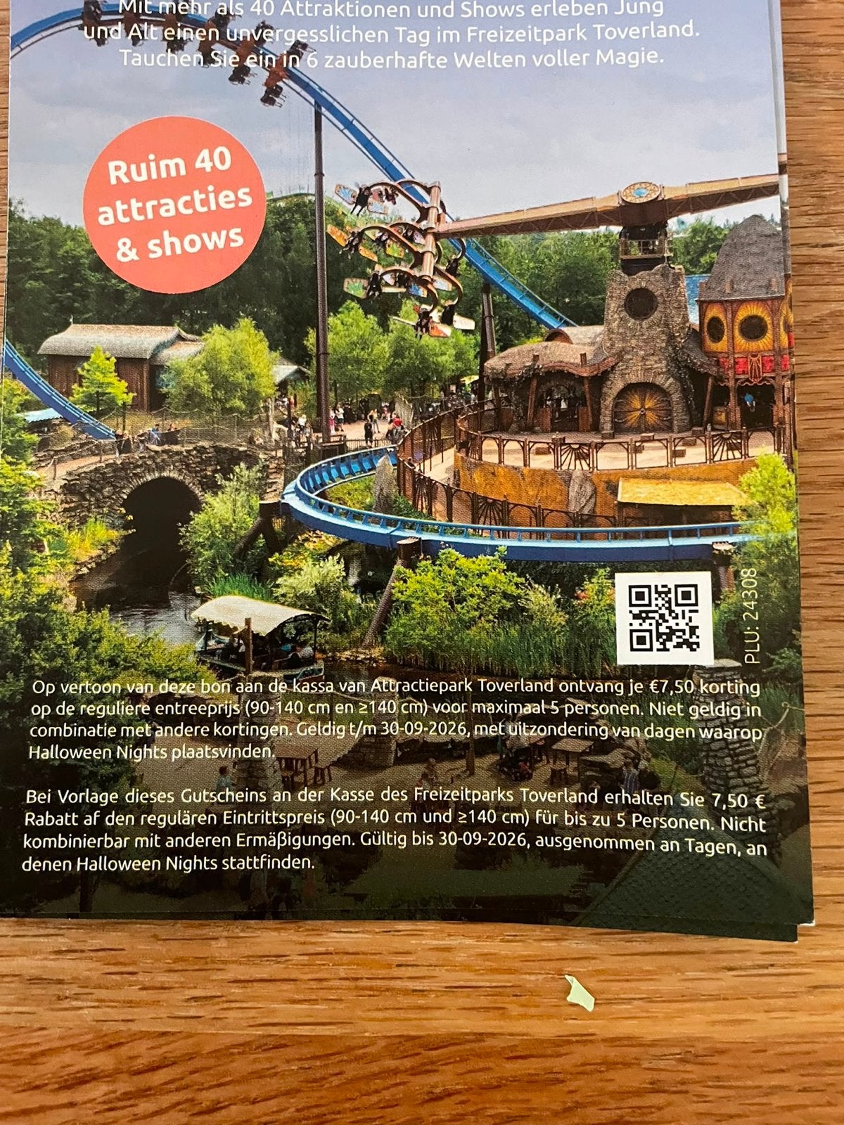 Korting Toverland, Tickets en Kaartjes, Drie personen of meer, Kortingskaart