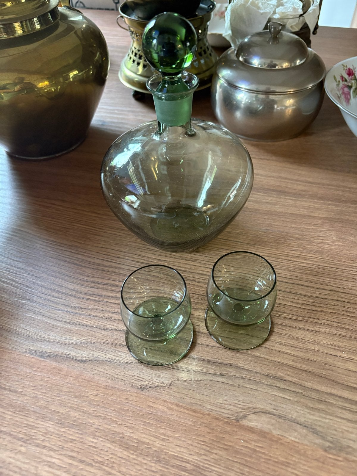 Tinka likeurkaraf met 2 glaasjes, Antiek en Kunst, Ophalen