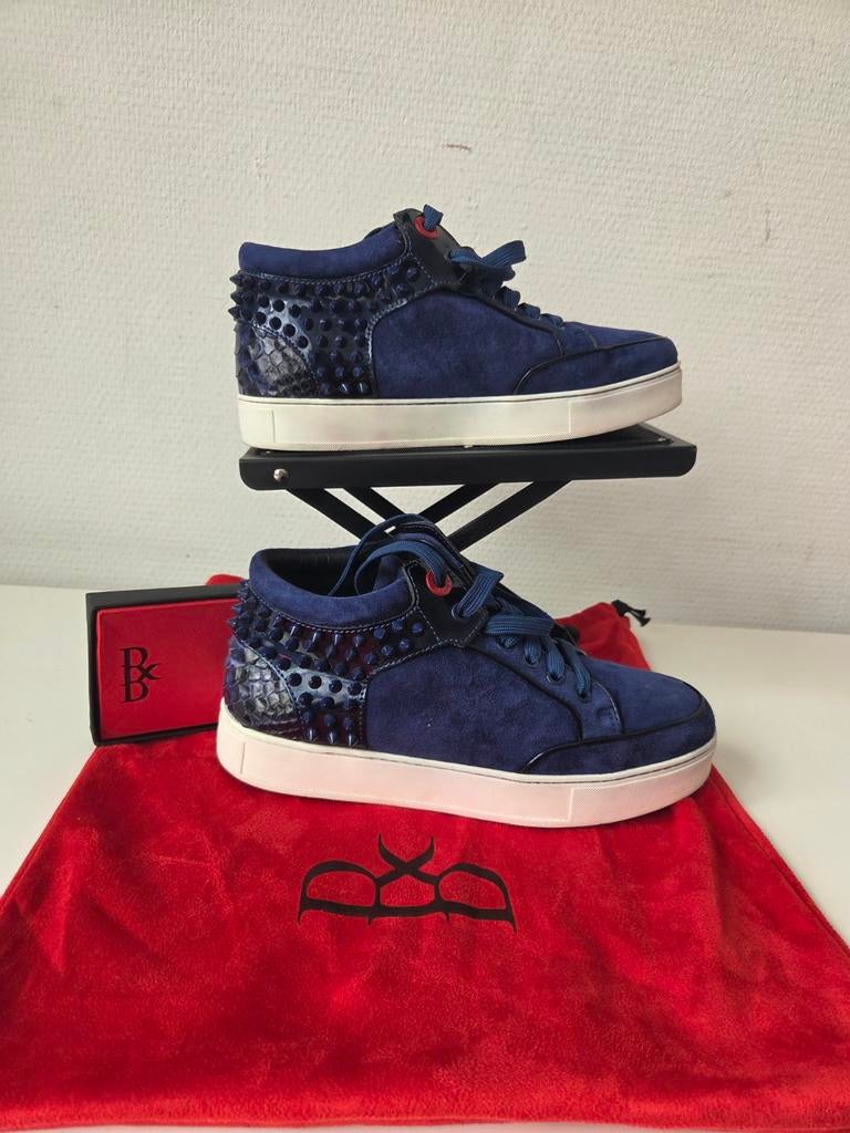 Royaums damesschoenen, handgemaakt, maat 37, Kleding | Dames, Schoenen, Ophalen of Verzenden, Zo goed als nieuw, Blauw, Sneakers of Gympen