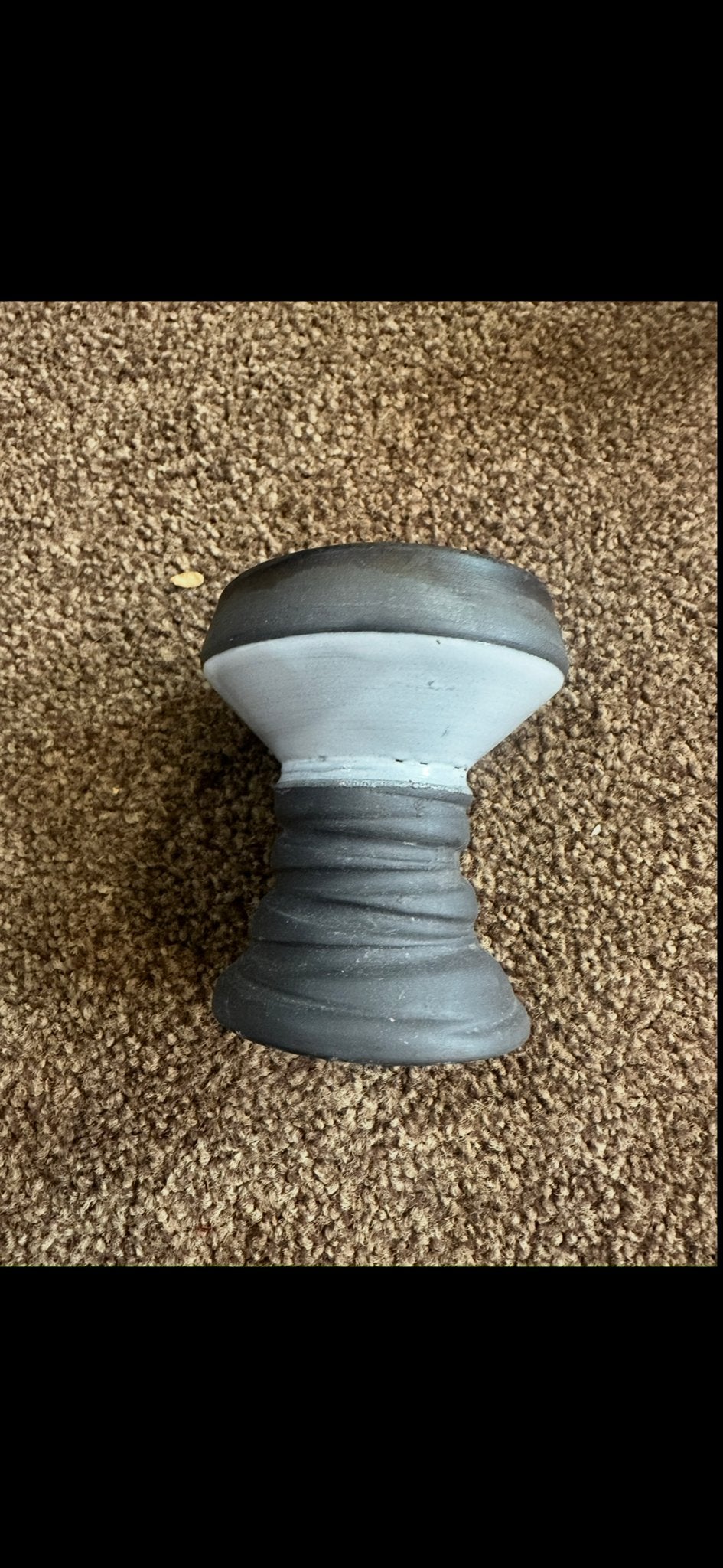 Keramische Shisha Tabakskop - Zwart/Grijs, Ophalen of Verzenden