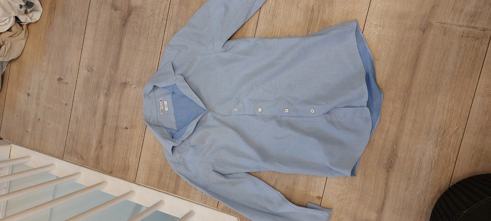 Zara Slim Fit overhemd - Maat M, Kleding | Heren, Zara, Blauw, Zo goed als nieuw, Halswijdte 39/40 (M)