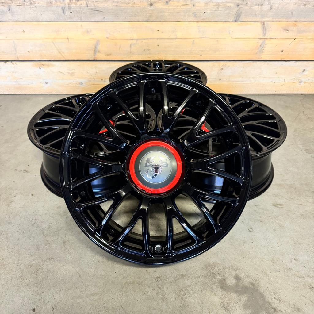 Originele Abarth set 4x98 17x7 ET38 Fiat Abarth 500 595, Auto-onderdelen, Banden en Velgen, Fiat, Nieuw, 17 inch, Ophalen of Verzenden