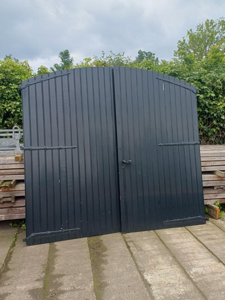 Staldeur hardhout 270 cm breed, Ophalen of Verzenden, 250 cm of meer, Palen, Hardhout