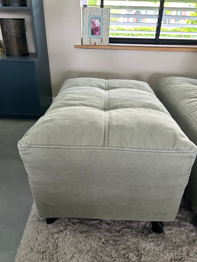 Loods 5 Hocker Linde Rover Olive - Uitstekende Staat, 75 tot 100 cm, Zo goed als nieuw, Stof, Rechthoekig