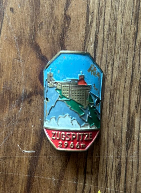 Vintage wandelstokplaatje Zugspitze, Ophalen of Verzenden, Overige typen