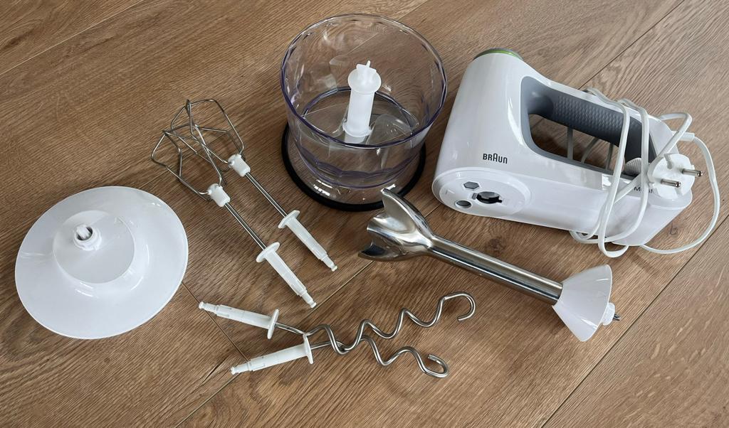 Braun HM5137WH MultiMix 5 Handmixer met Staafmixer, Witgoed en Apparatuur, Minder dan 1 liter, Ophalen of Verzenden, Zo goed als nieuw