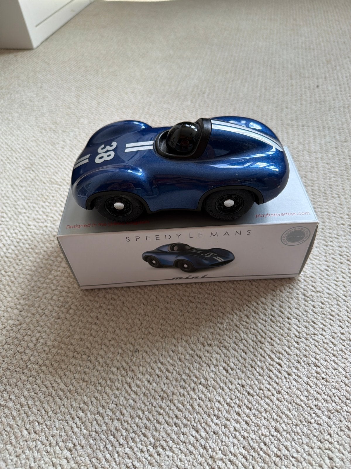 Playforever Speedy Le Mans Mini Raceauto Blauw, Kinderen en Baby's, Ophalen of Verzenden, Zo goed als nieuw