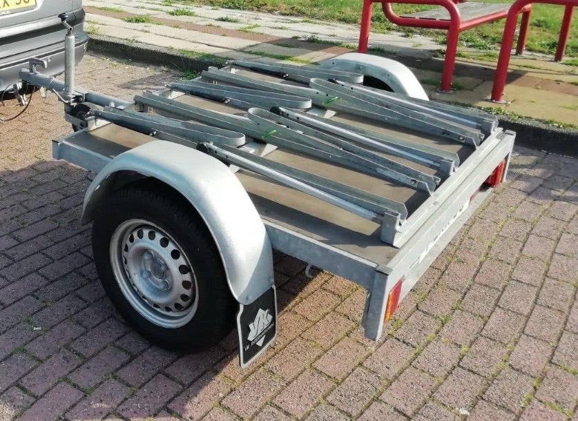 Fietsenaanhanger 5 fietsen aanhangwagen aanhanger enkelasser, Auto diversen, Ophalen, Zo goed als nieuw