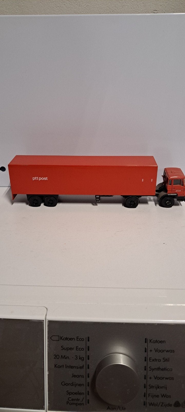 PTT Post vrachtwagen met oplegger - Vintage model, Ophalen of Verzenden, Gebruikt, Bus of Vrachtwagen, Lion Toys