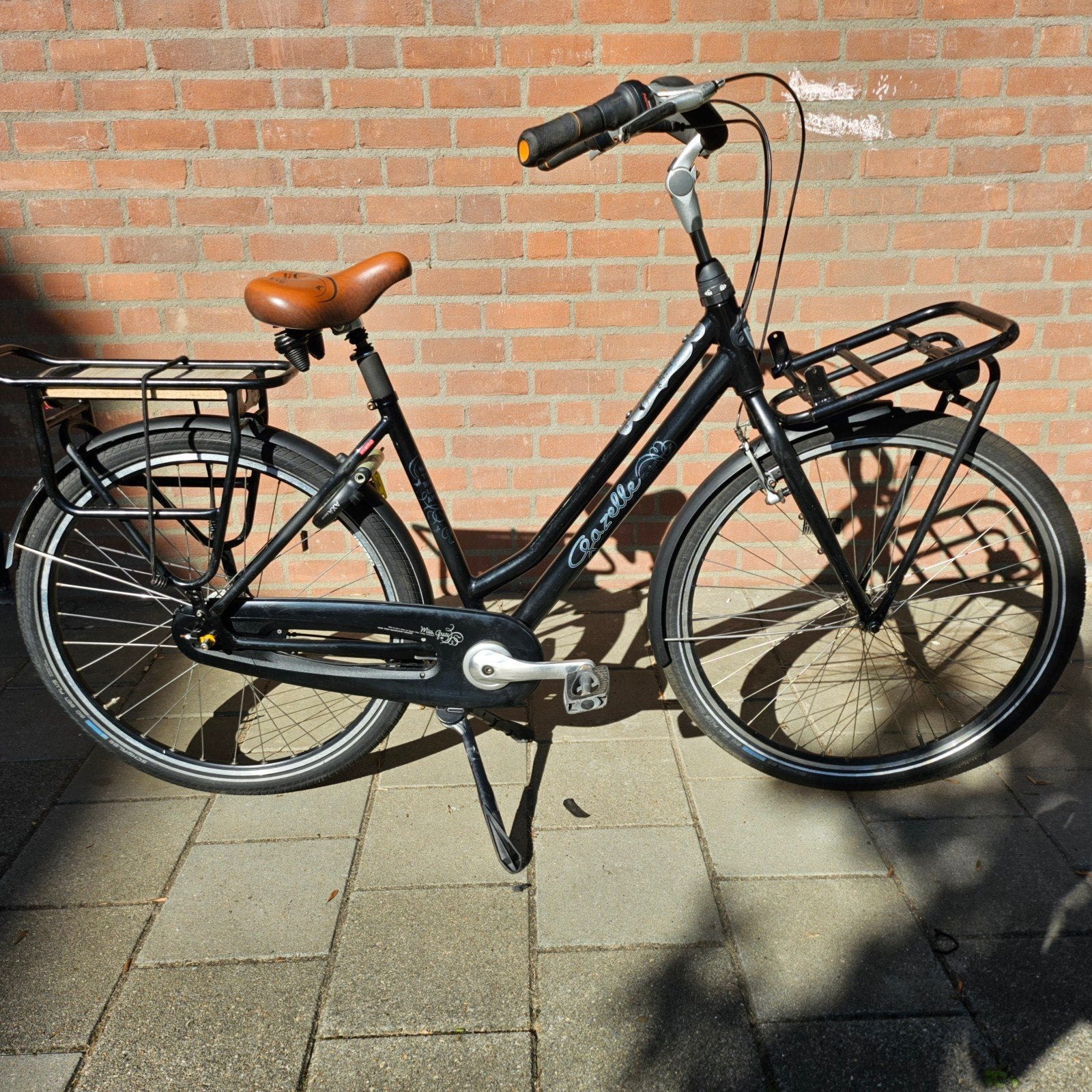leuke stationsfiets meiden of stapfiets Gazelle, Ophalen, Gebruikt, Velgrem, Versnellingen