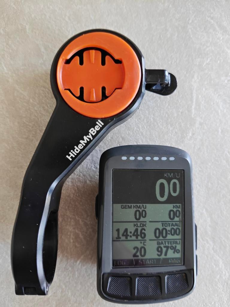 Wahoo Elemnt Bolt V1 met HideMyBell houder, Fietsen en Brommers, Fietsaccessoires | Fietscomputers, Gebruikt, Draadloos, GPS, Waterdicht