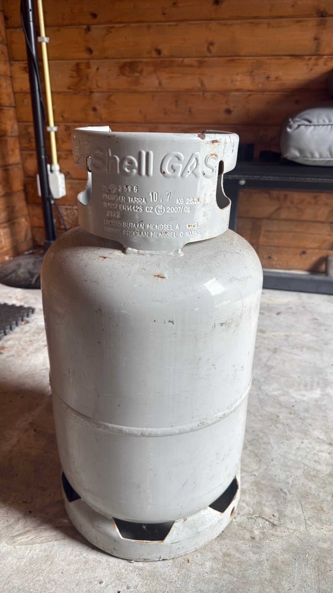 gas fles, Ophalen