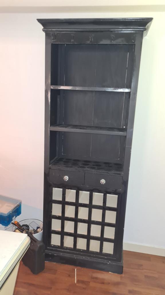 Zwarte wijnkast, Huis en Inrichting, Ophalen of Verzenden, 25 tot 50 cm, Minder dan 100 cm