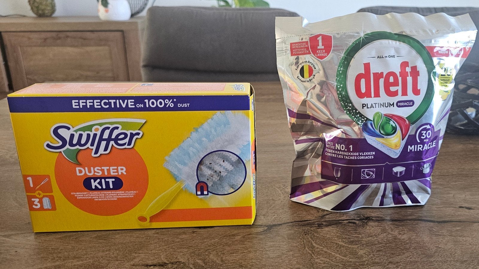 Swiffer Duster Kit + Dreft Platinum Vaatwascapsules, Ophalen of Verzenden, Schoonmaakmiddel