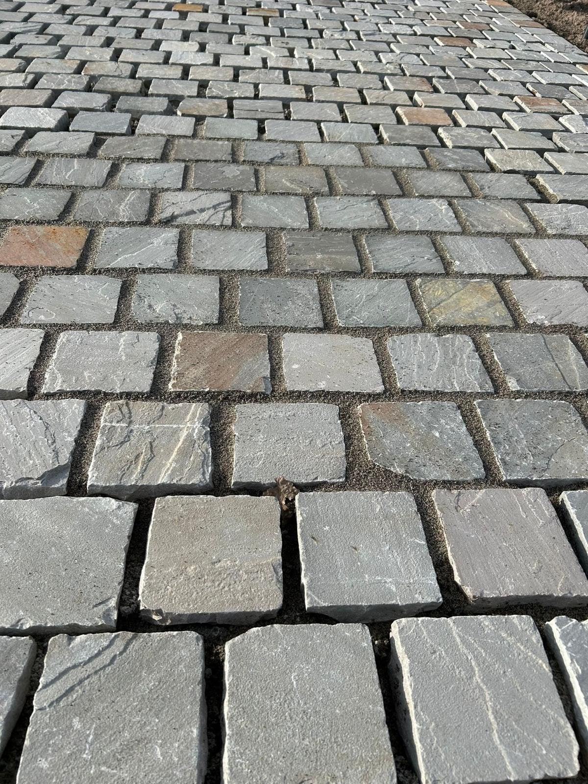 Kandla Grey Terrastegels 14x14x3-5 cm, Ophalen of Verzenden, Nieuw, Natuursteen, Terrastegels