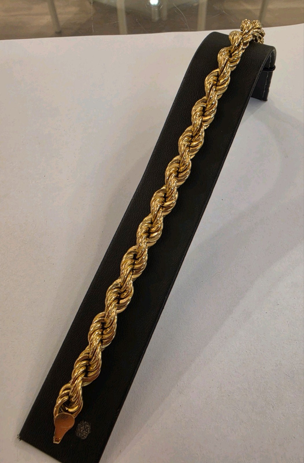 18 karaats gouden rope / koord schakel armband geelgoud, Ophalen of Verzenden, Zo goed als nieuw, Goud, Goud