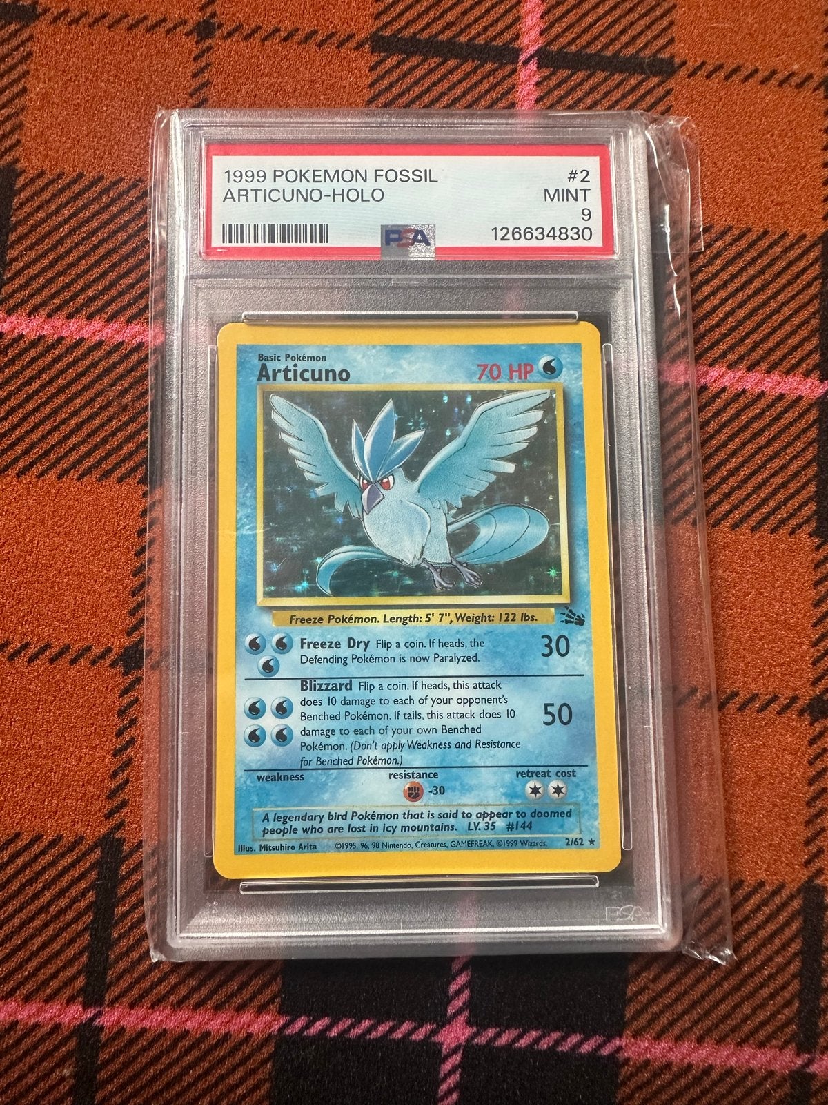 Articuno Holo Base Set PSA 9 - Zeldzame Pokémon Kaart, Ophalen, Nieuw, Losse kaart, Foil