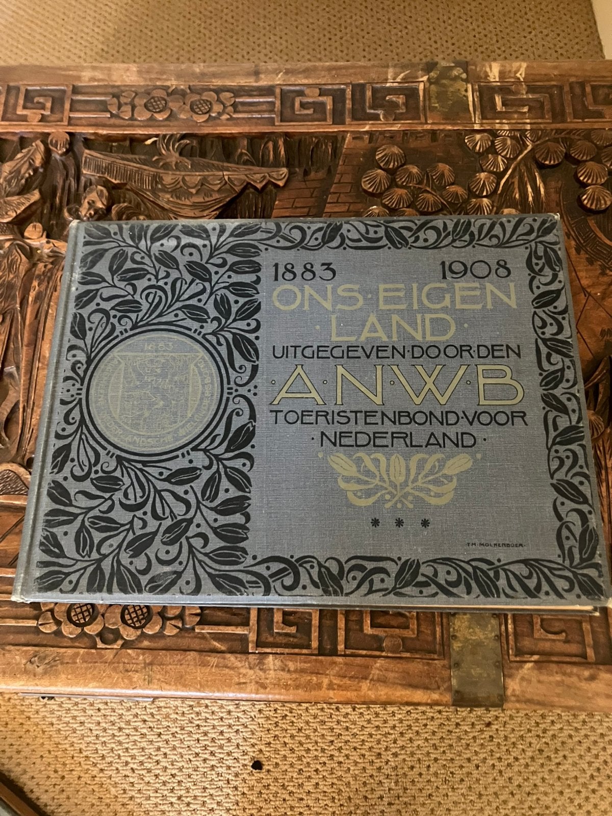 Antiek Boek ANWB "Ons Eigen Land" (1883-1908) - Jugendstil, Ophalen of Verzenden, Gelezen