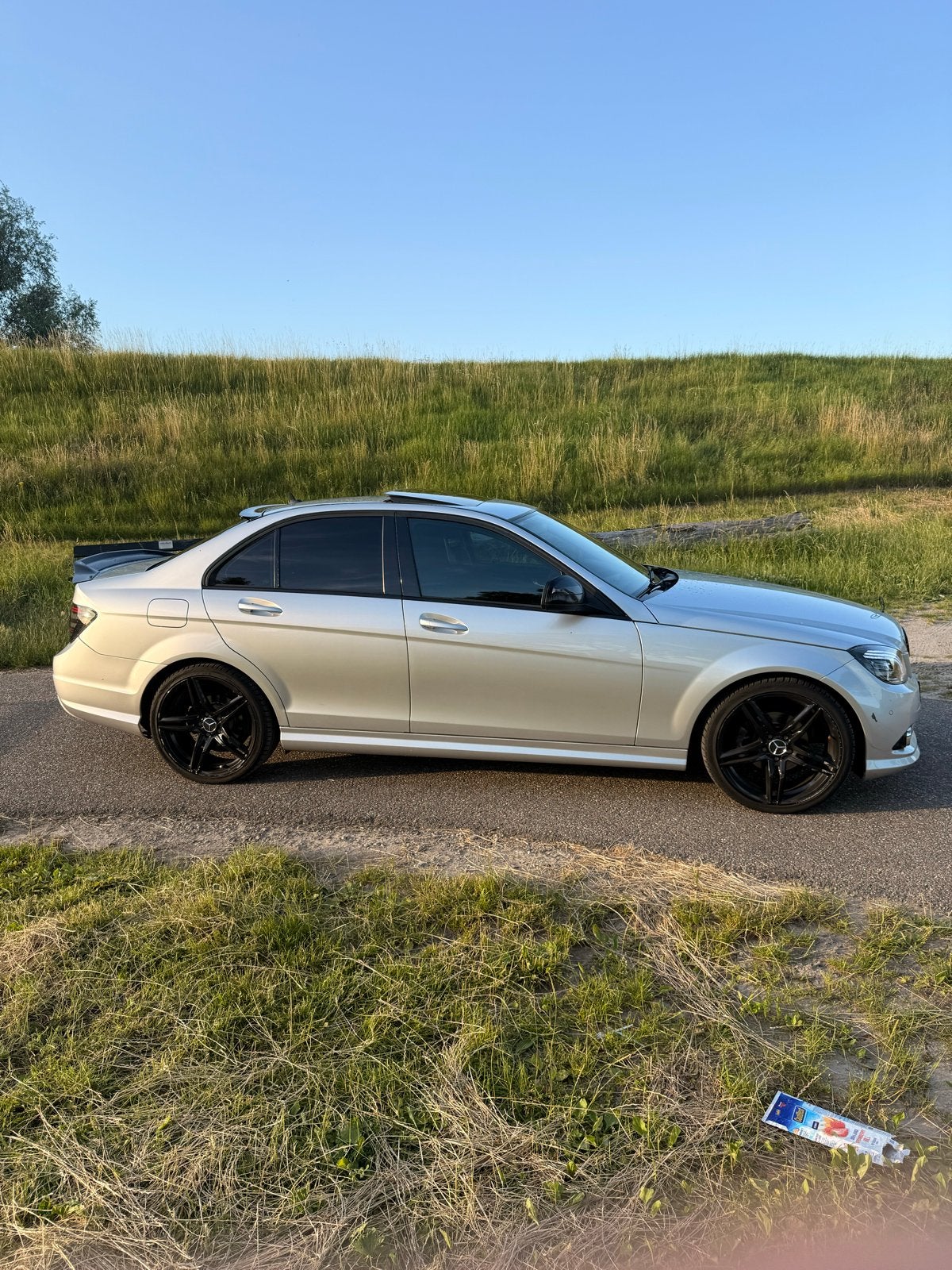 Mercedes-Benz C-Klasse 1.8 C180 Kompr Sedan 2008 Grijs, Auto's, Zwart, 1796 cc, 75 €/maand, Handgeschakeld