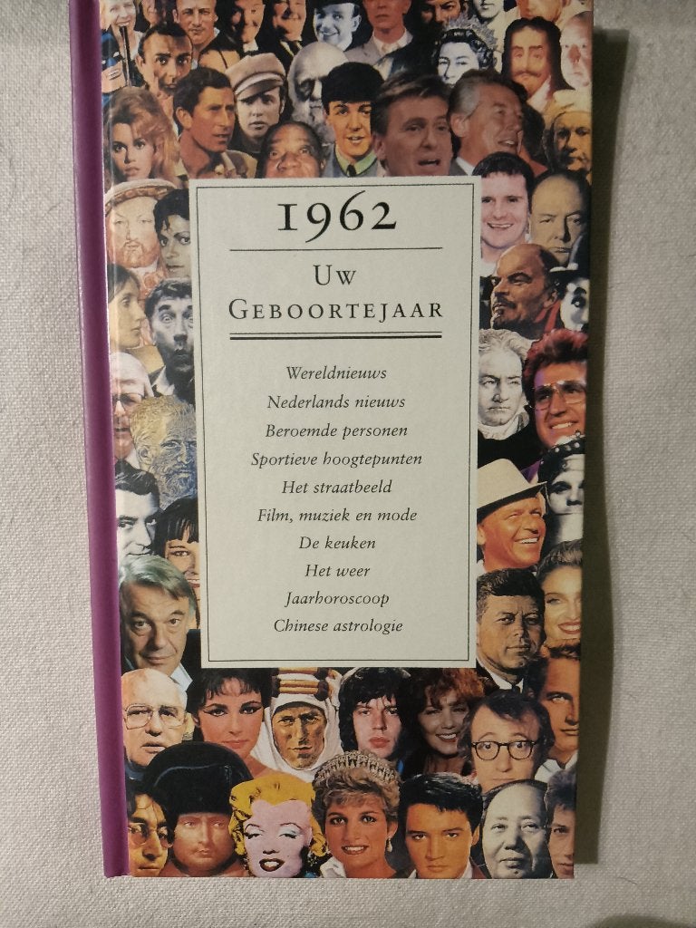 1962 uw geboortejaar (boek)., Ophalen of Verzenden, Zo goed als nieuw