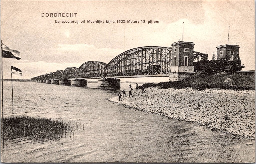 Dordrecht - 3 oude ansichtkaarten Spoorbrug