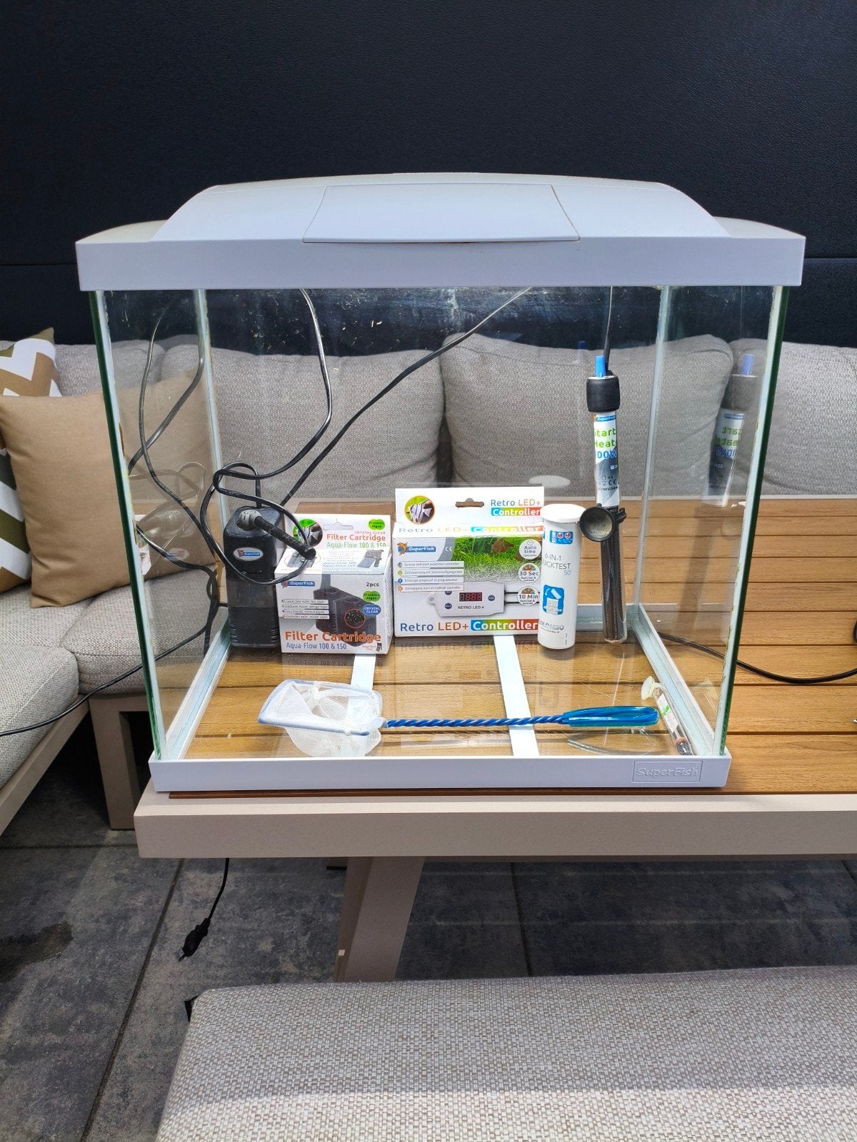 Witte complete Superfish 50 aquarium, Ophalen, Leeg aquarium