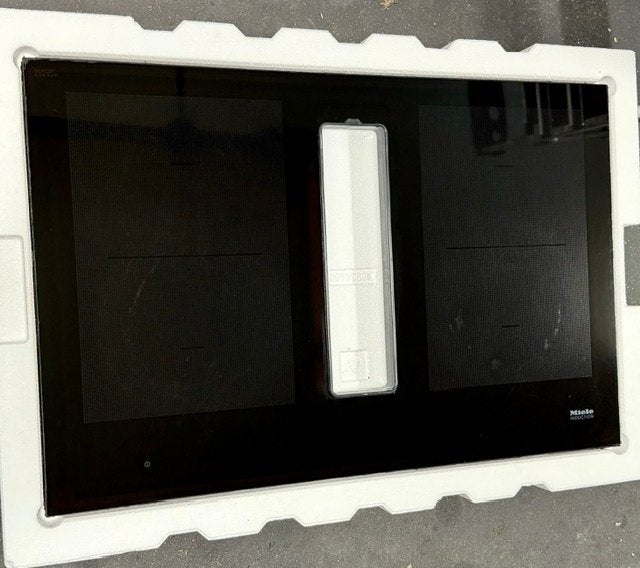 Miele glasplaat KMDA 7774 FL, Gebruikt, Inbouw, Inductie, 4 kookzones