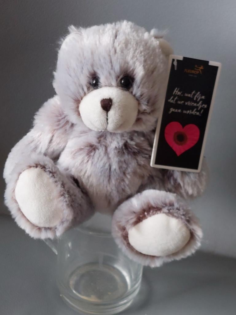 Bon Ton Fleurop  Toys knuffelbeer grijs, Ophalen of Verzenden, Nieuw, Beer