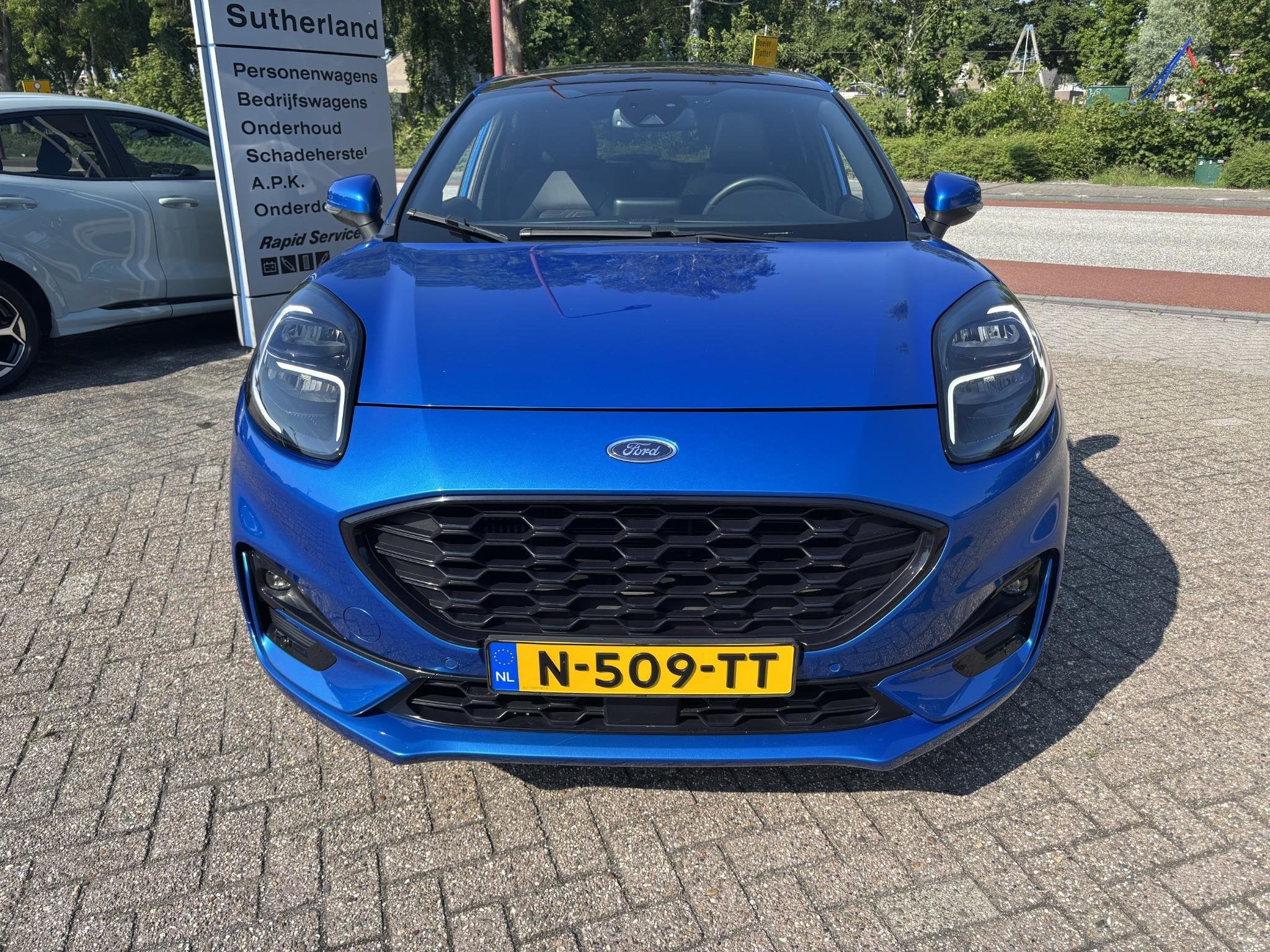 Ford Puma 1.0 EcoBoost Hybrid ST-Line X 155pk Trekhaak | Pan, Voorwielaandrijving, Automatische klimaatregeling, Blauw, Leder en Stof