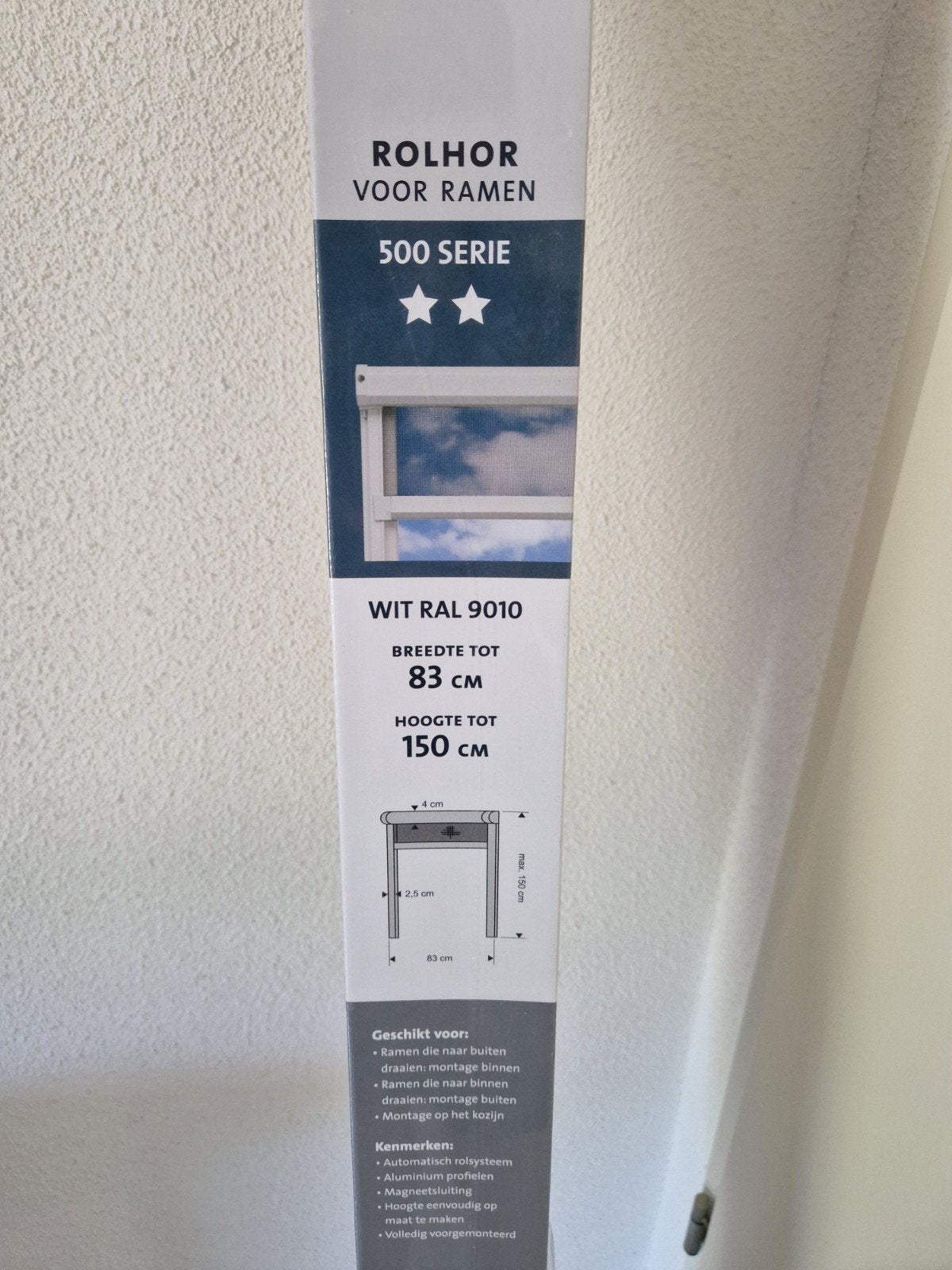 Bruynzeel Rolhor Serie 500 Wit RAL 9010, Doe-het-zelf en Verbouw, Ophalen, Minder dan 80 cm, Hordeur, Minder dan 200 cm