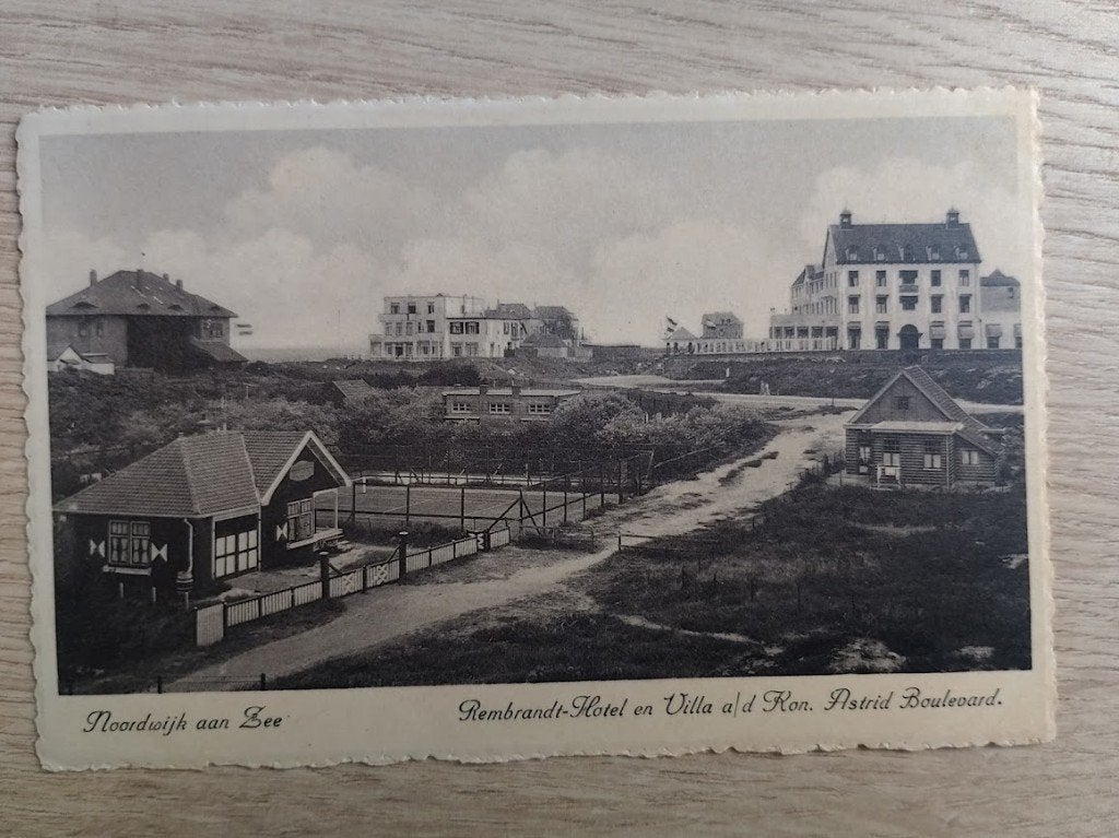 Noordwijk aan Zee, Rembrandt hotel ,Astrid Boulevard, Ophalen of Verzenden, 1920 tot 1940, Gelopen, Zuid-Holland