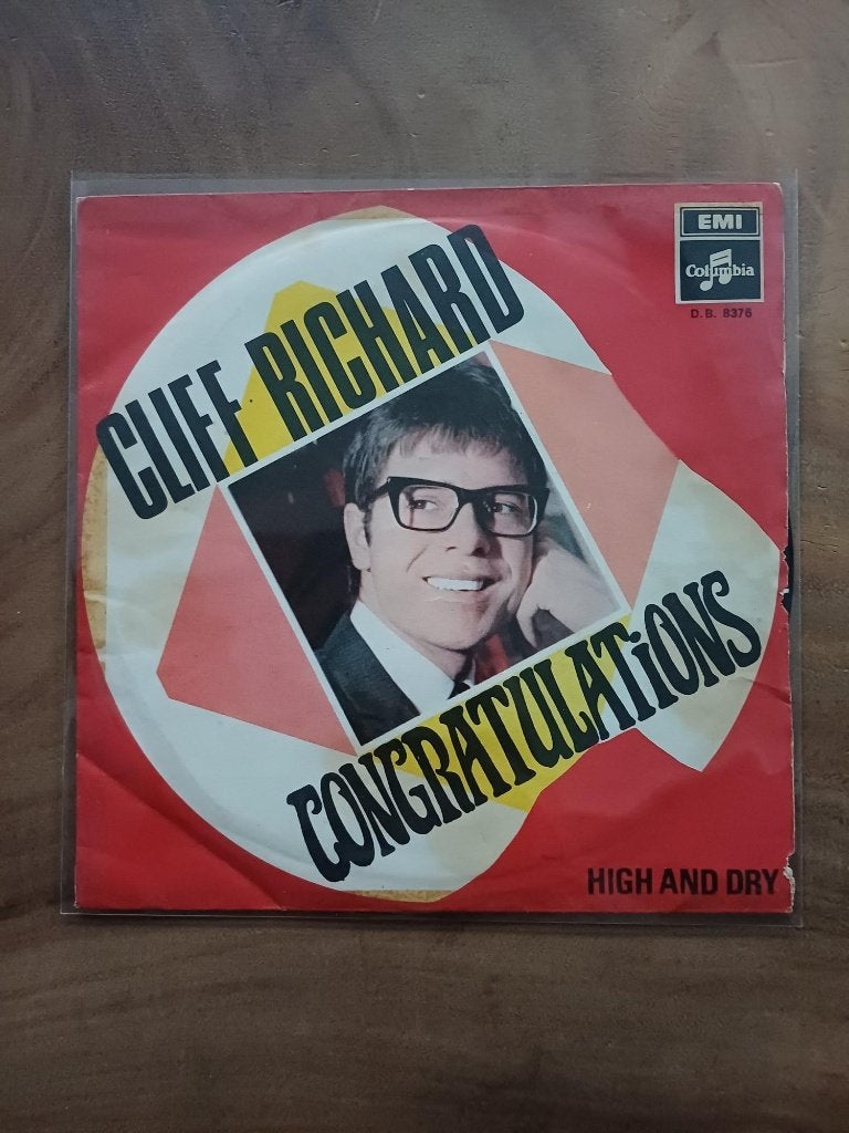 Cliff Richard - Congratulations - Vinyl - Single, 7 inch, Ophalen of Verzenden, Zo goed als nieuw, Pop
