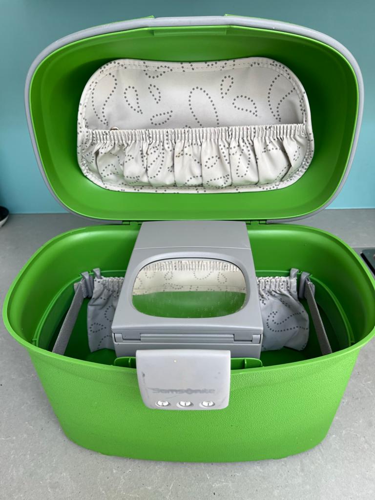 Samsonite beautycase - Groen - Vintage, Ophalen of Verzenden, Zo goed als nieuw, Met slot, Hardcase