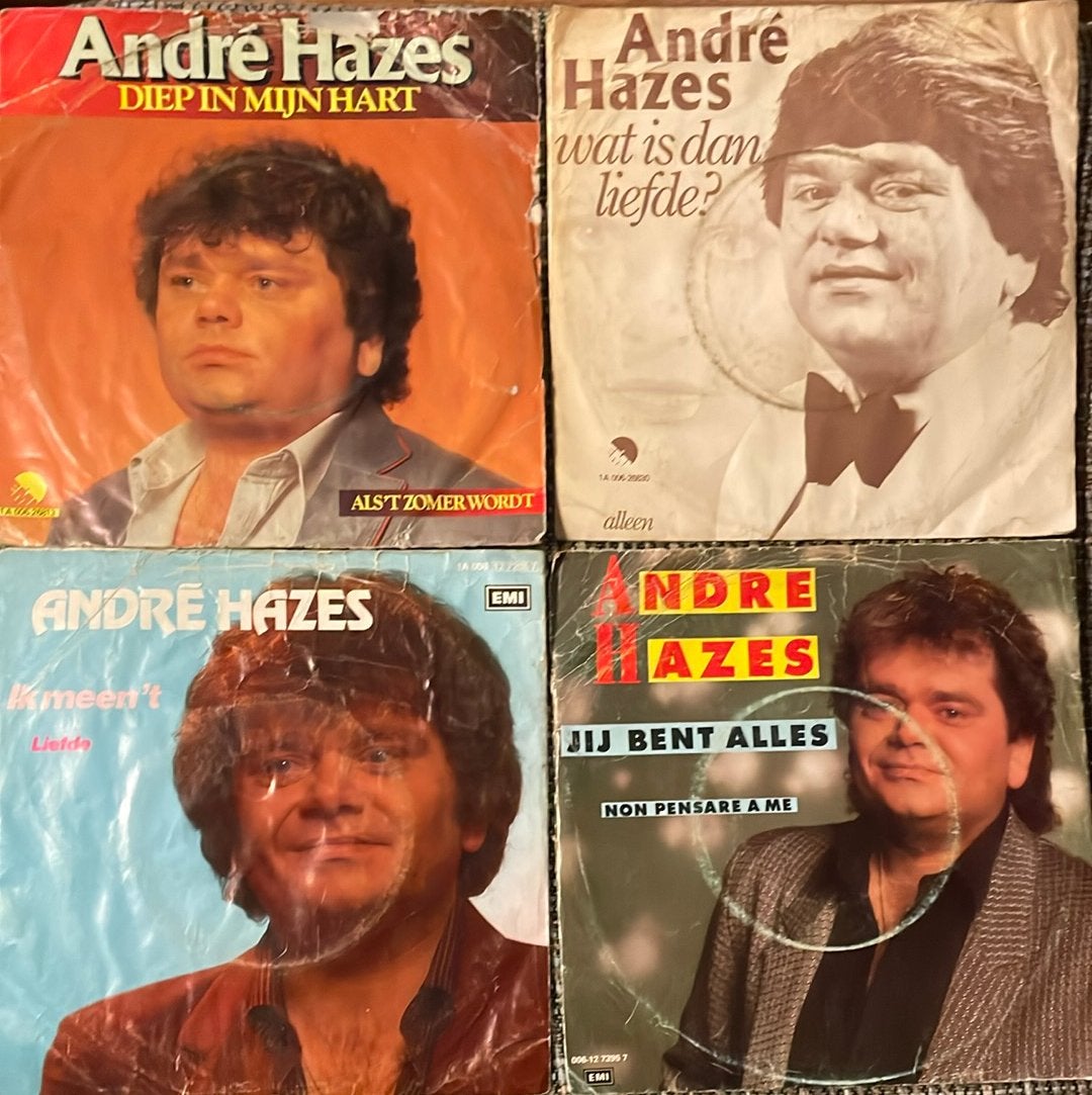 4x single André Hazes, Cd's en Dvd's, Vinyl Singles, Ophalen of Verzenden, Gebruikt, 7 inch, Nederlandstalig