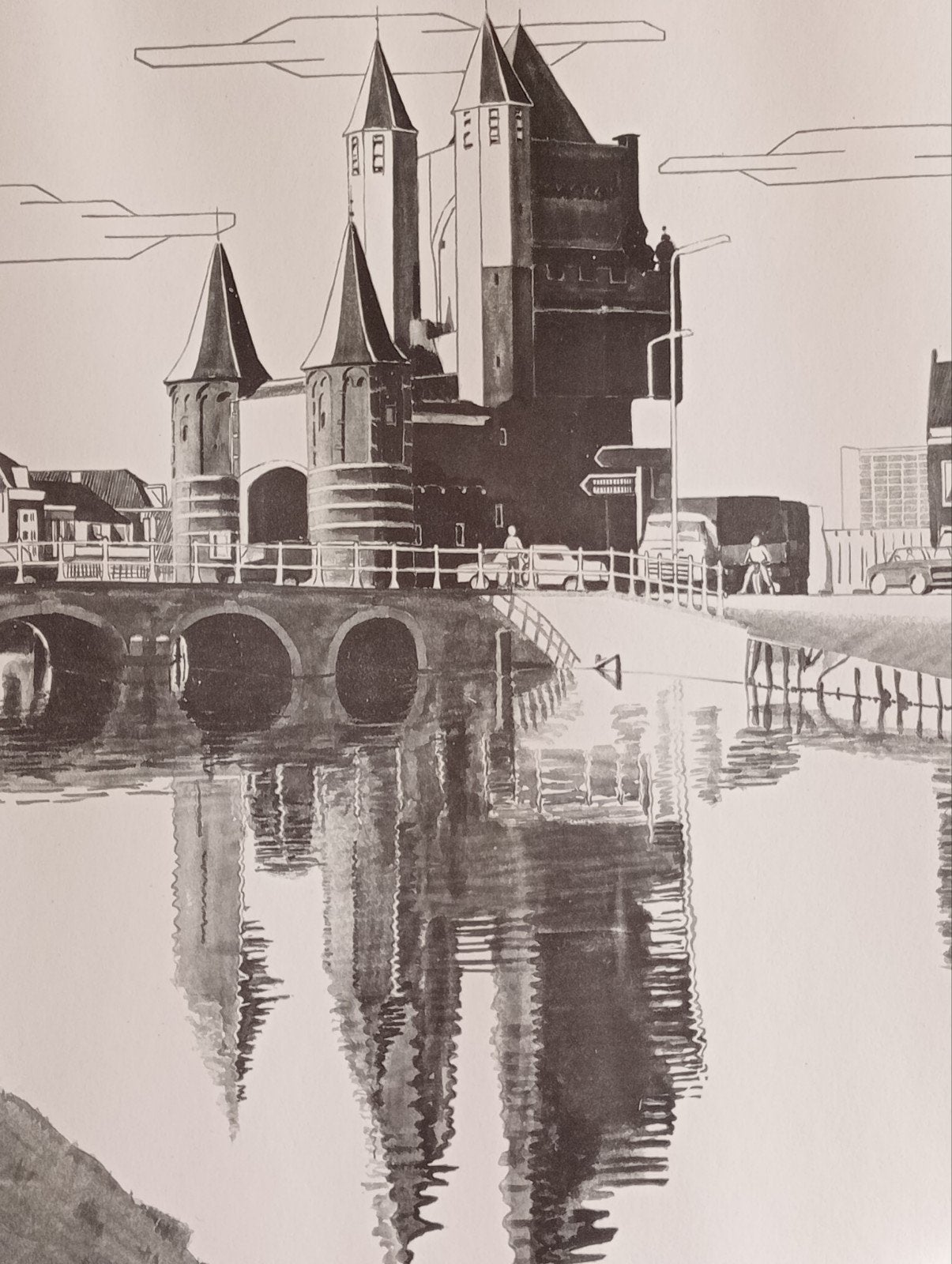 Sjoerd de Vries Amsterdamse Poort Haarlem, Antiek en Kunst, Ophalen of Verzenden
